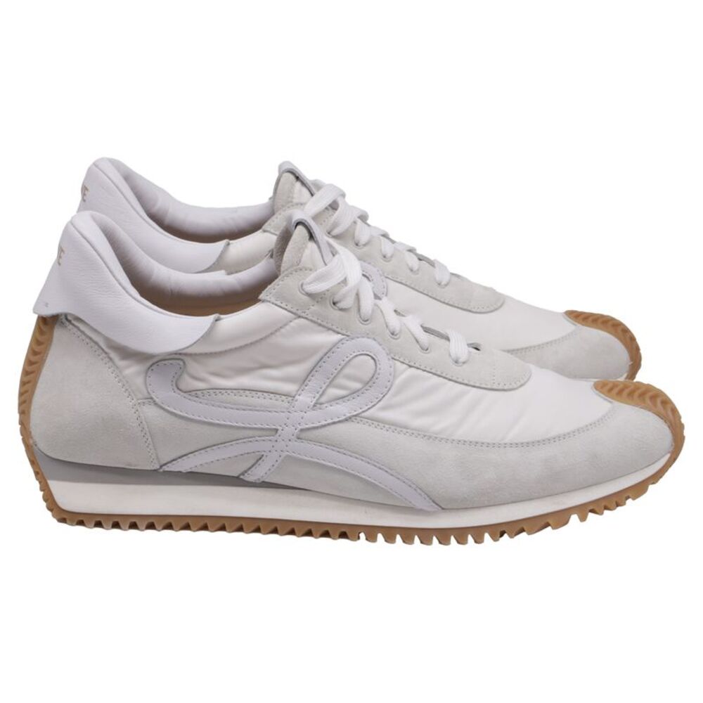 Loewe Flow Runner Sneakers in White Suede